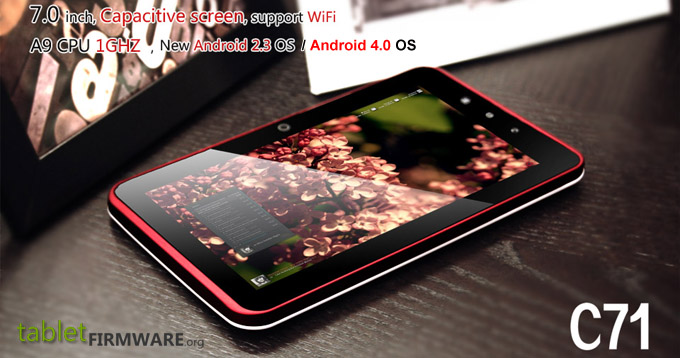 7'' capacitive Zenithink c71 tablet pc android 2.3 gingerbread android 4.0 ice cream sandwich official firmware